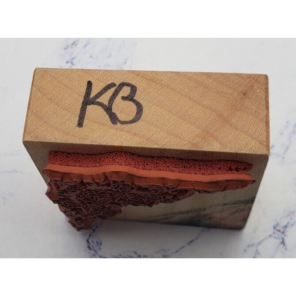 Pretty Rose Vine Corner PSX Wood Mounted Rubber Stamp E-1988 - Picture 3 of 7